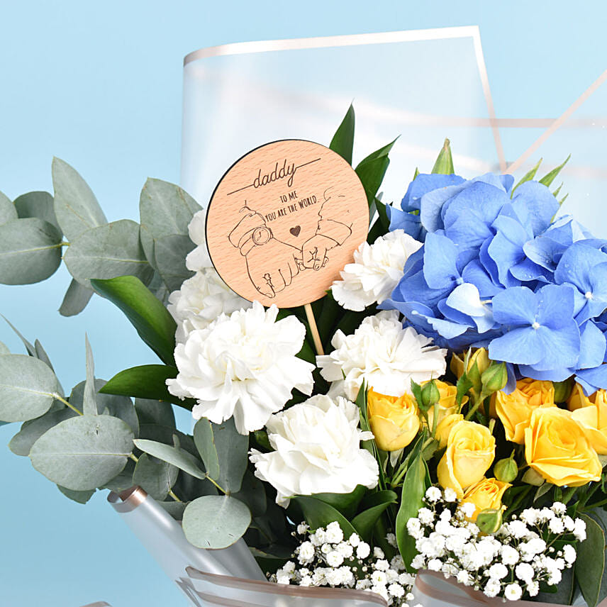 Daddy You Are The World Flower Bouquet