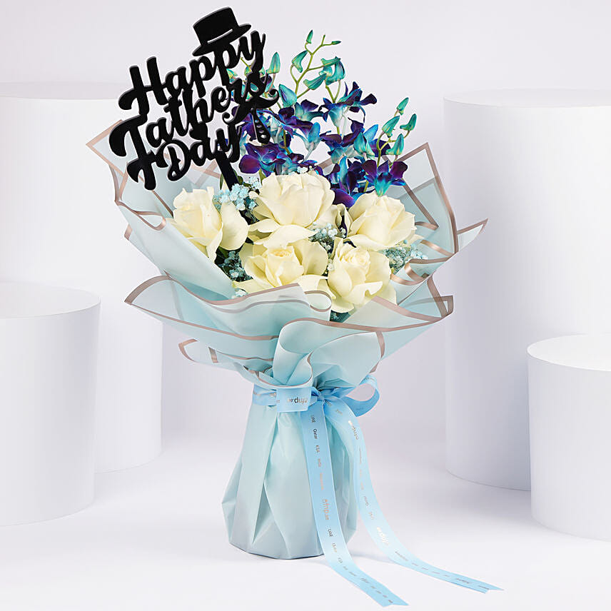 Dads Blue Elegance Bouquet
