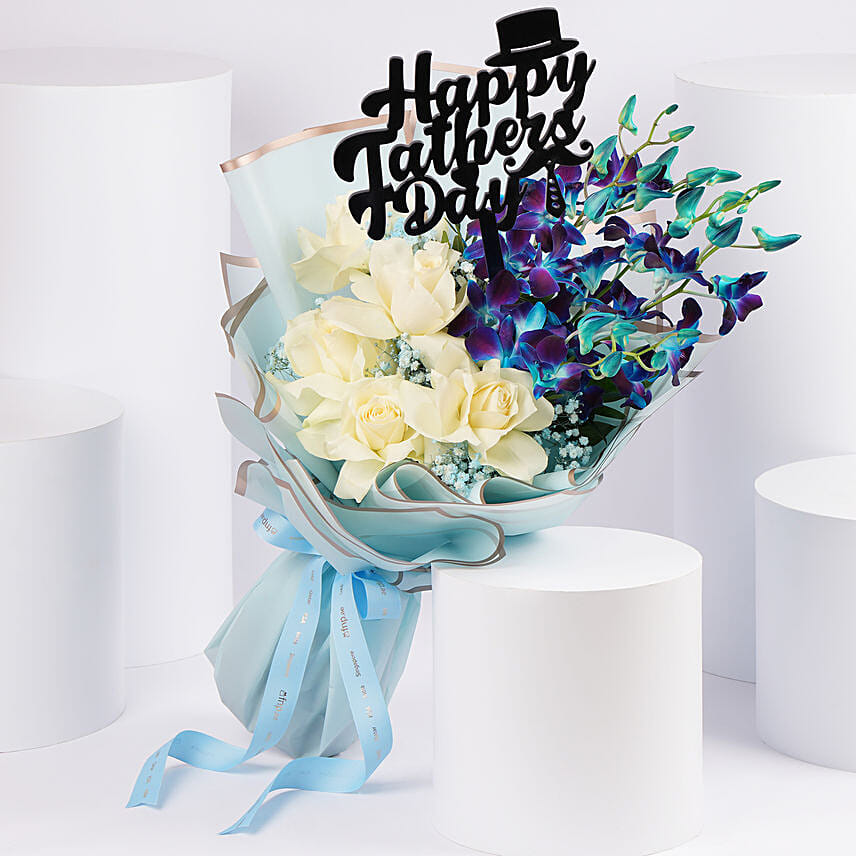 Dads Blue Elegance Bouquet