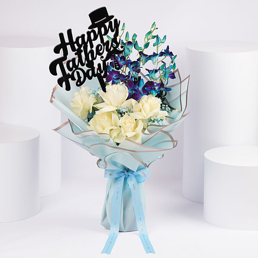 Dads Blue Elegance Bouquet