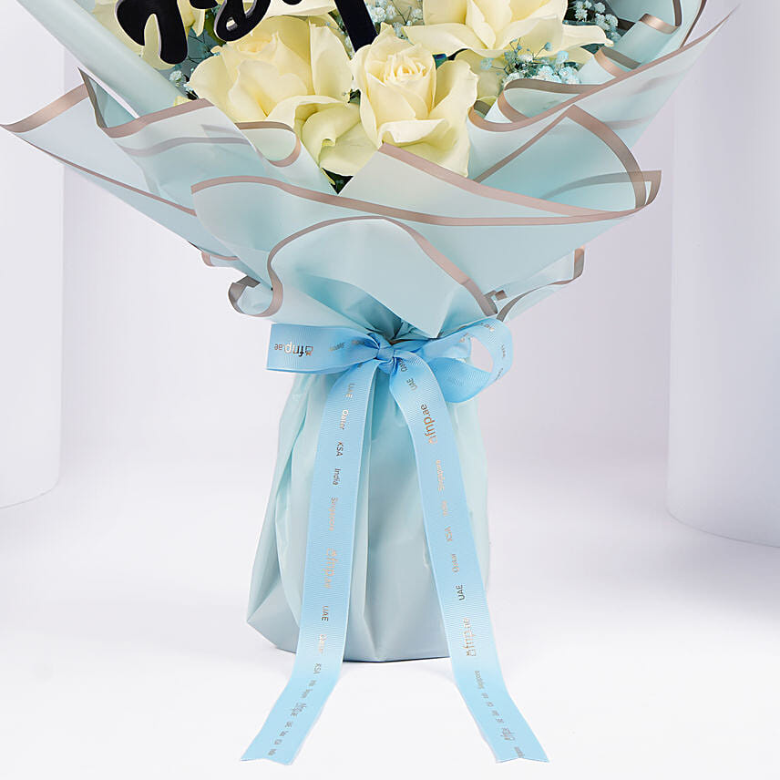 Dads Blue Elegance Bouquet