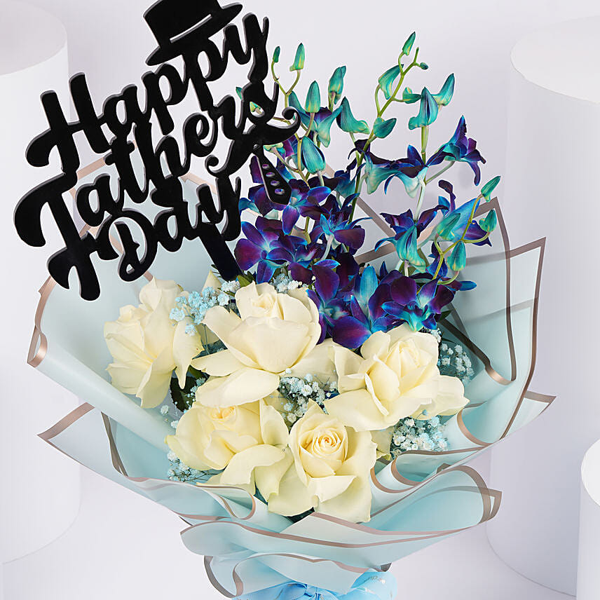 Dads Blue Elegance Bouquet