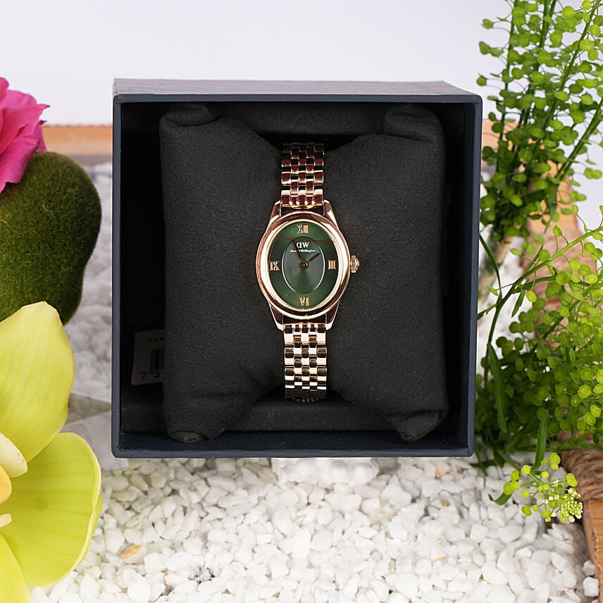 Daniel Wellington Emeral Gold Watch Gift Tray for Her