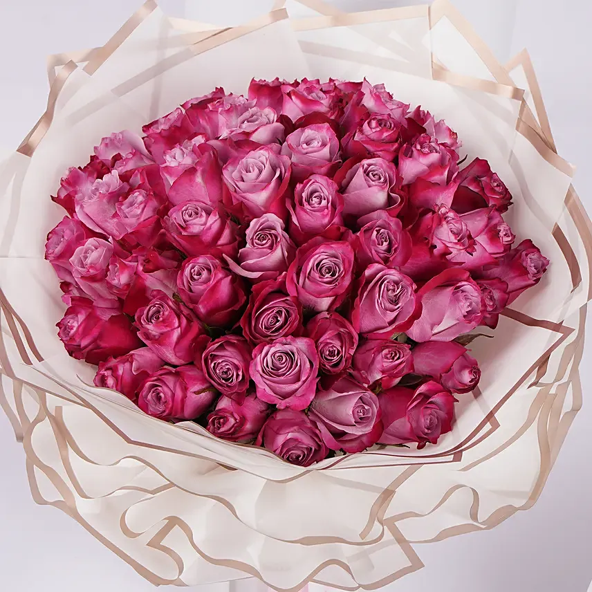 Deep Purple Rose Bouquet