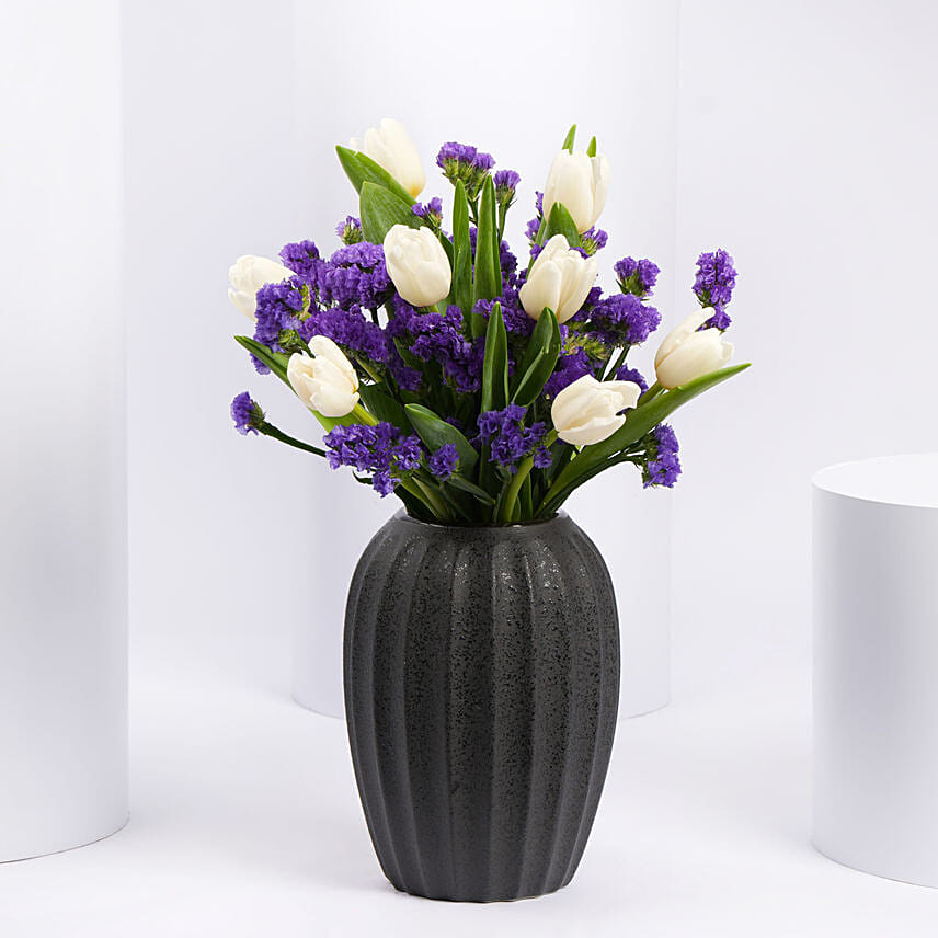 White Tulips Beauty In A Vase