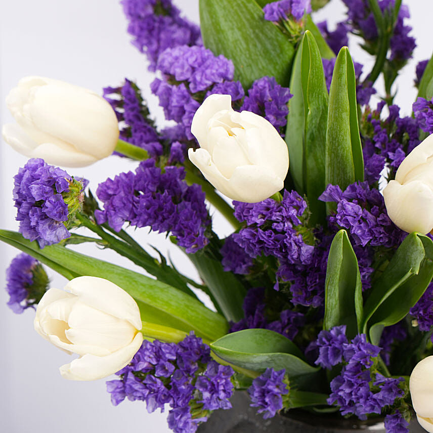 White Tulips Beauty In A Vase
