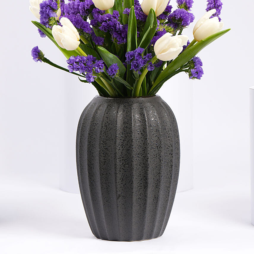 White Tulips Beauty In A Vase