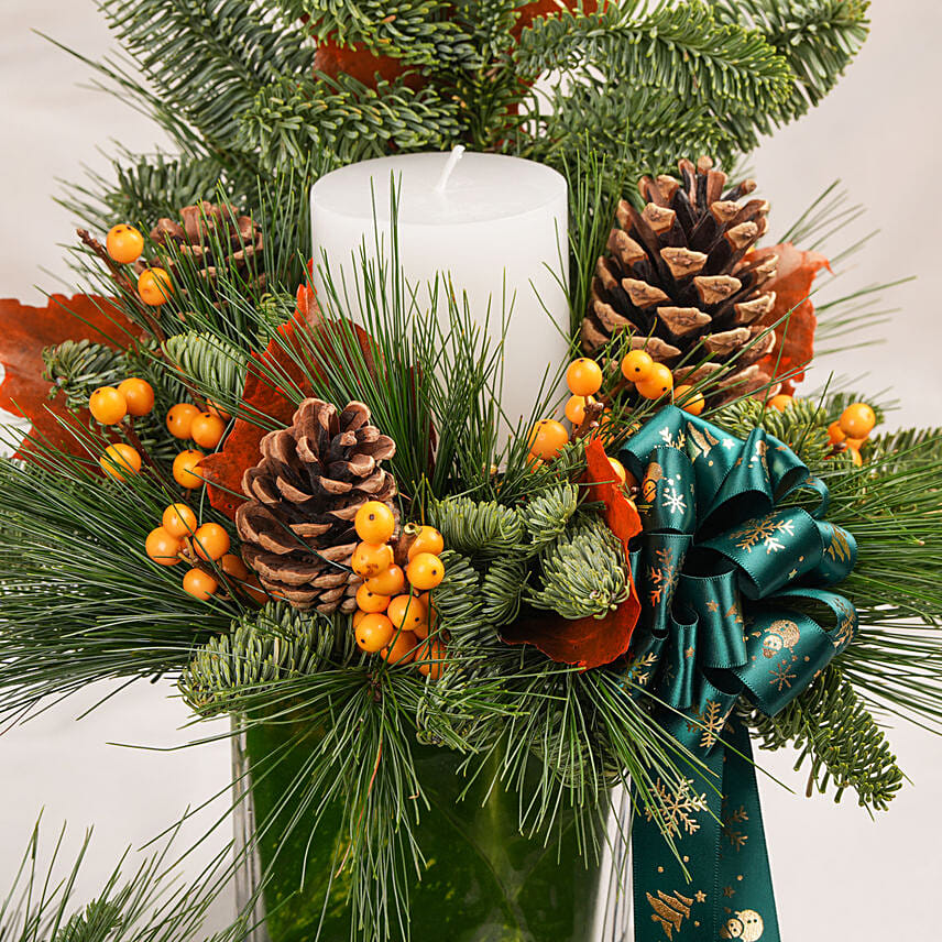 Duo of Christmas Nobilus Table Arrangement