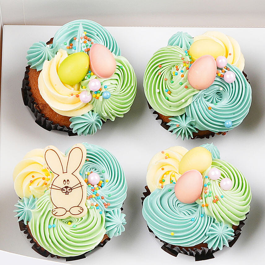 Easter Bunny Vanilla Cupcakes