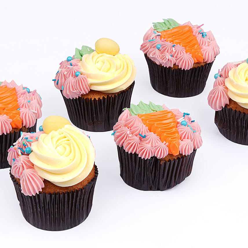 Easter Charm Red Velvet Cupcakes