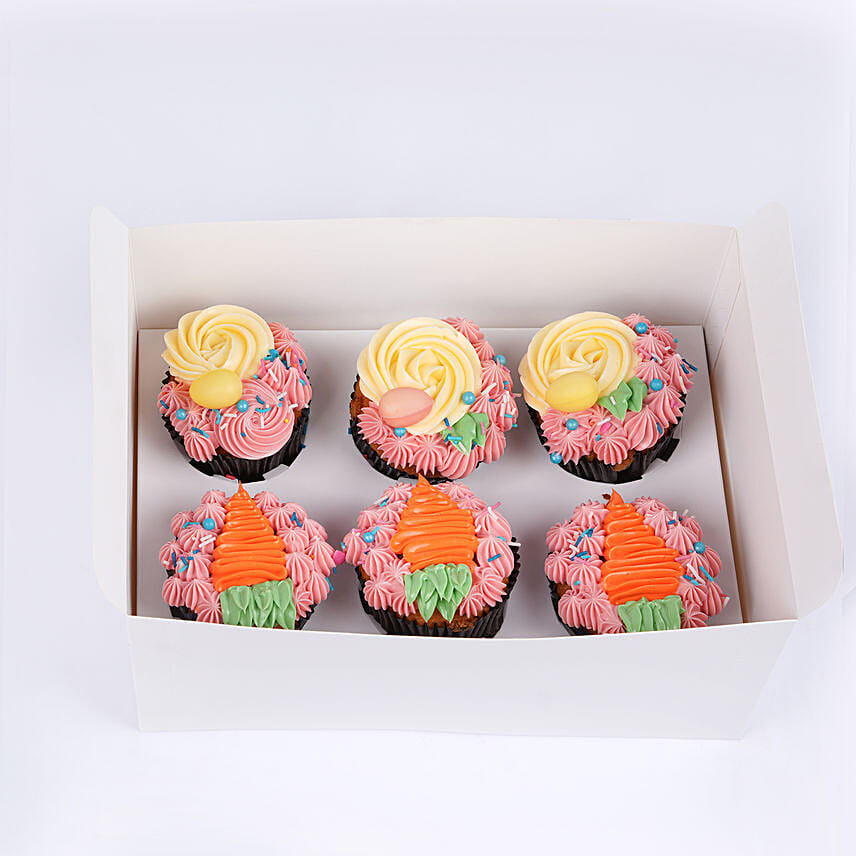 Easter Charm Red Velvet Cupcakes