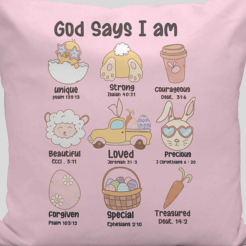 Easter Fun Pink Cushion