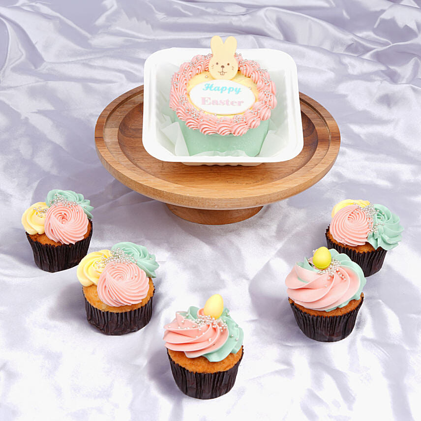 Easter Vanilla Cupcake and Bento Cake Set