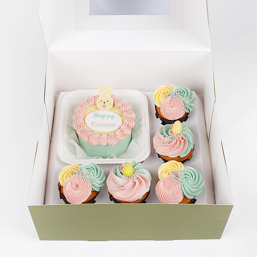 Easter Vanilla Cupcake and Bento Cake Set