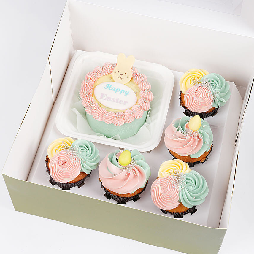 Easter Vanilla Cupcake and Bento Cake Set