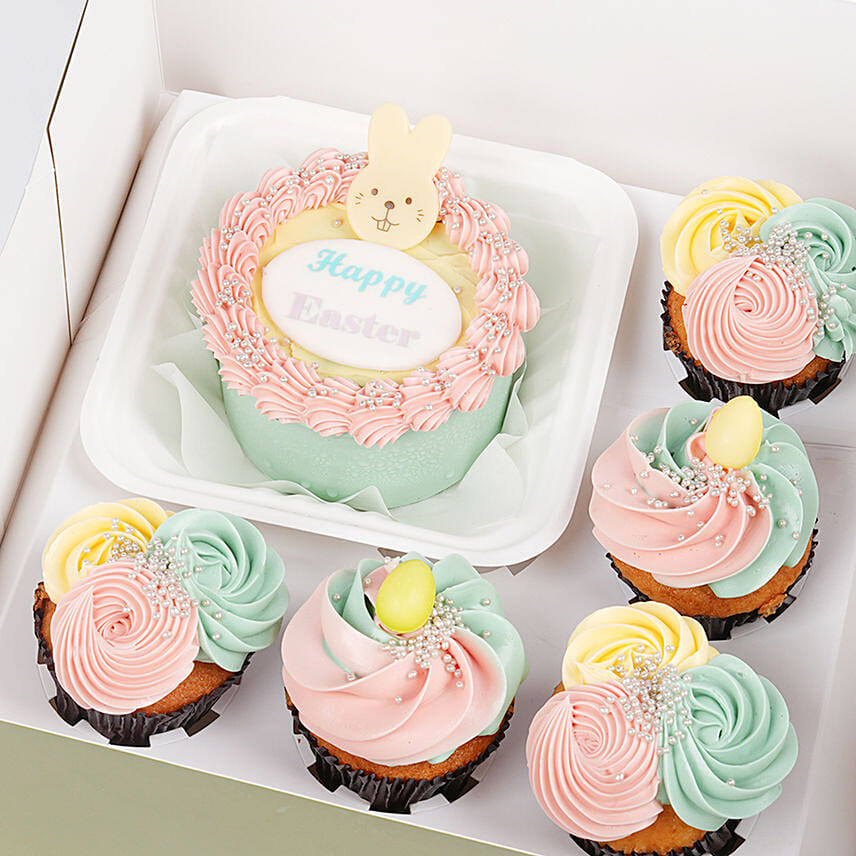 Easter Vanilla Cupcake and Bento Cake Set