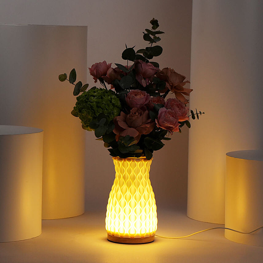 Elegant Peach Bloom Vase