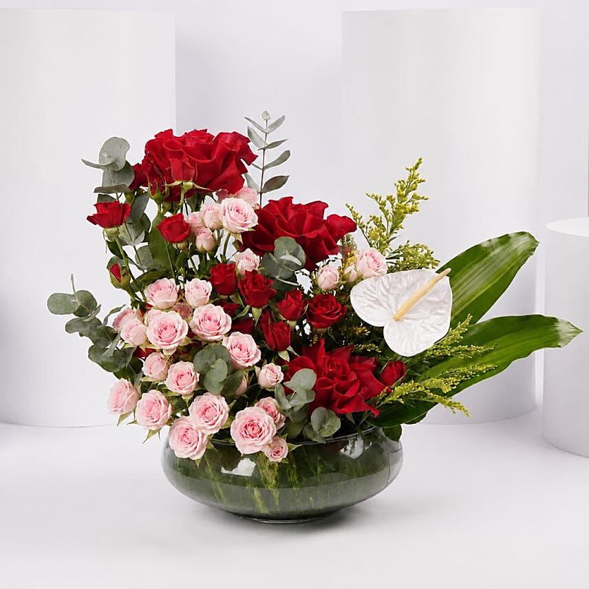 Elegant Rose Vase Bowl
