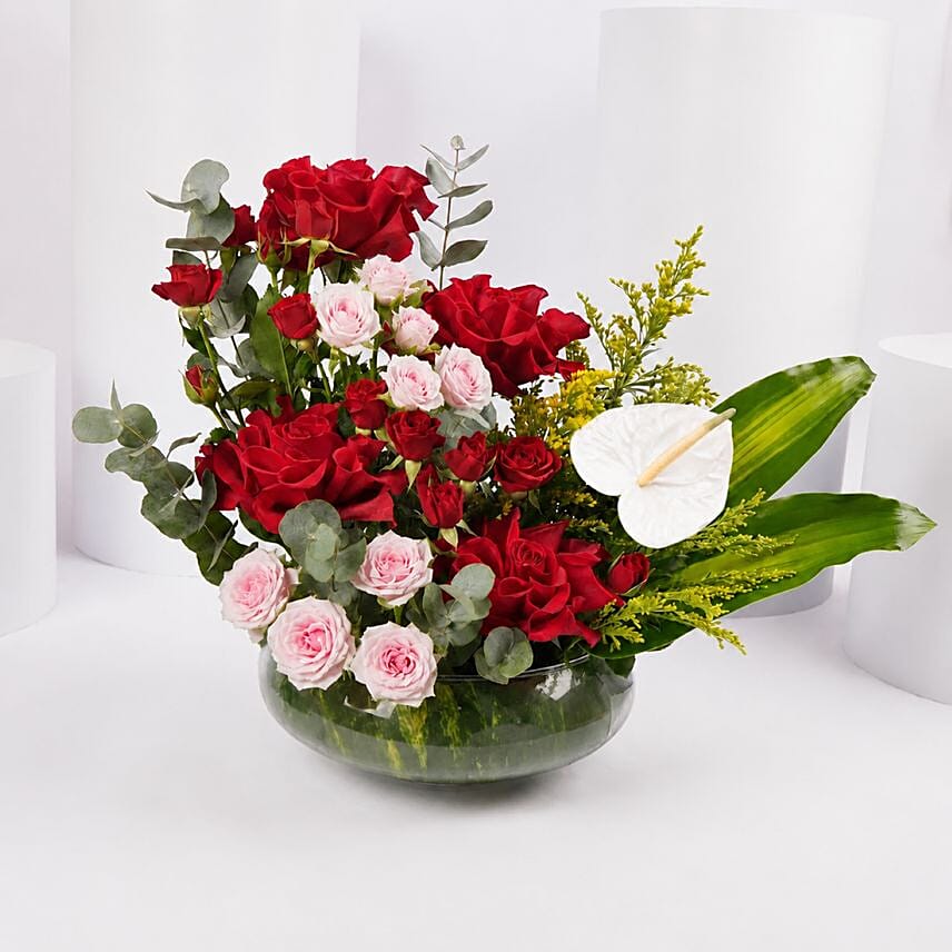 Elegant Rose Vase Bowl