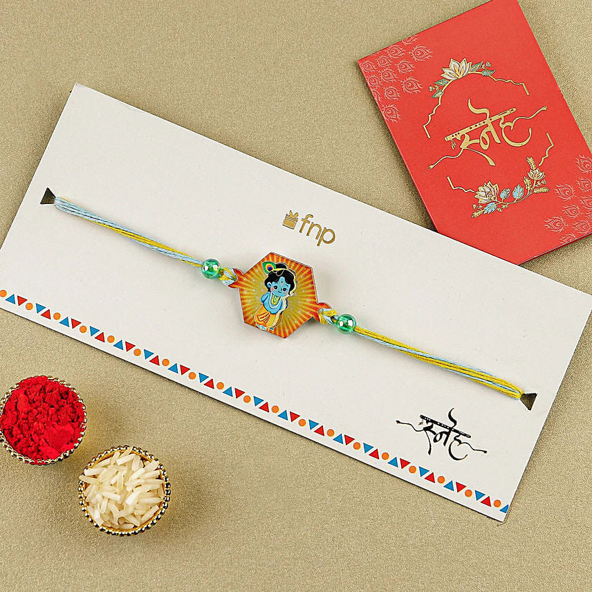 Enchanting Love in 3D Krishna Rakhi N Kaju Katli