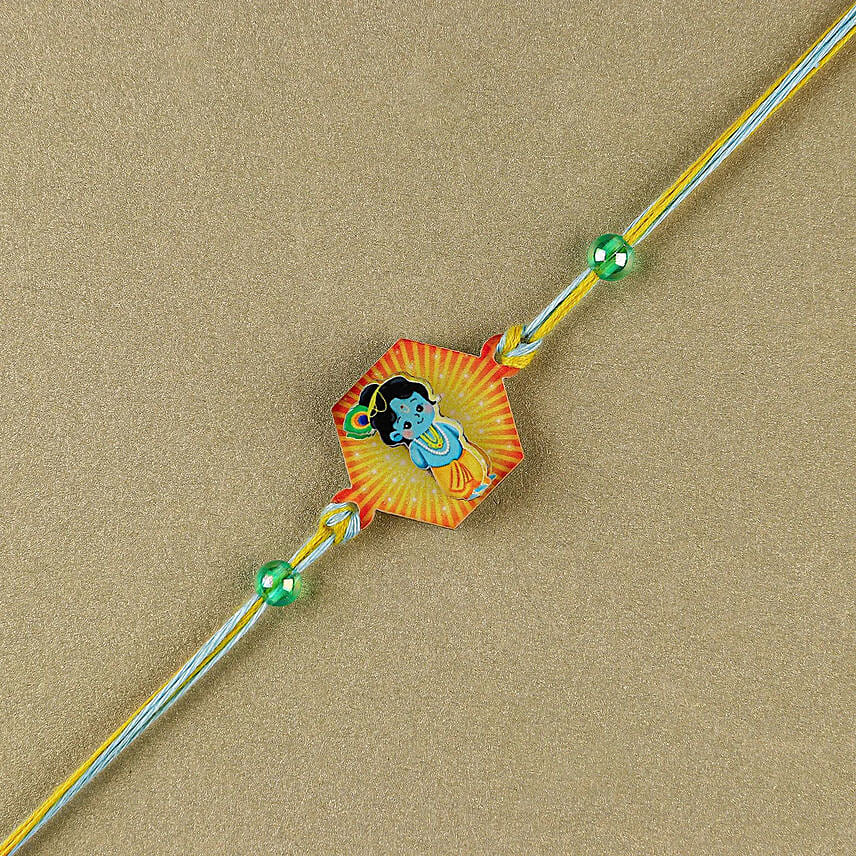 Enchanting Love in 3D Krishna Rakhi