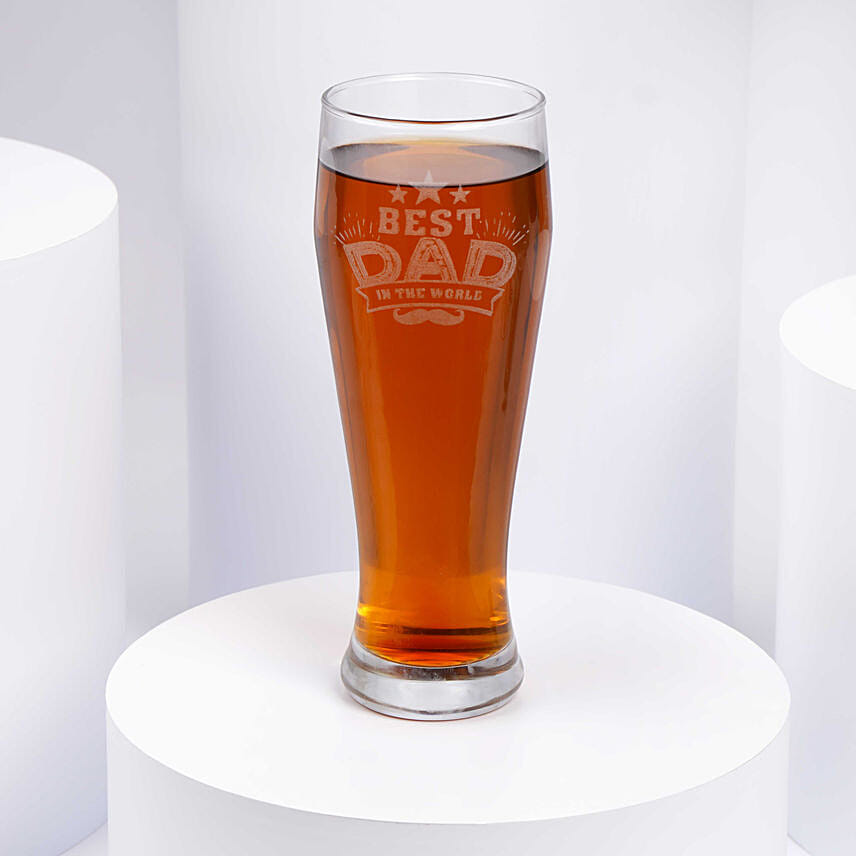 Engraved Tall Glass For Father