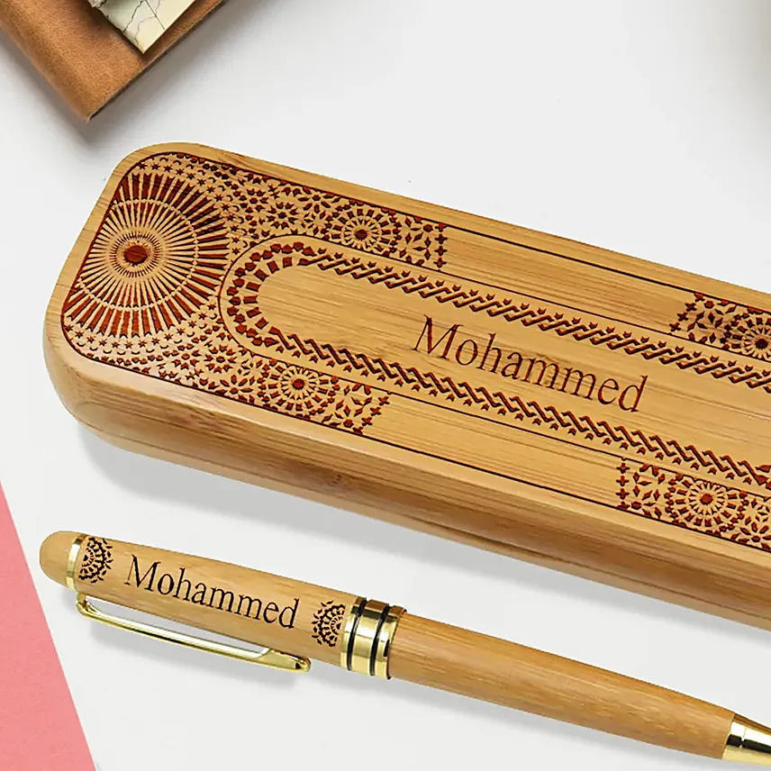 Engraved Wooden Pen With Box