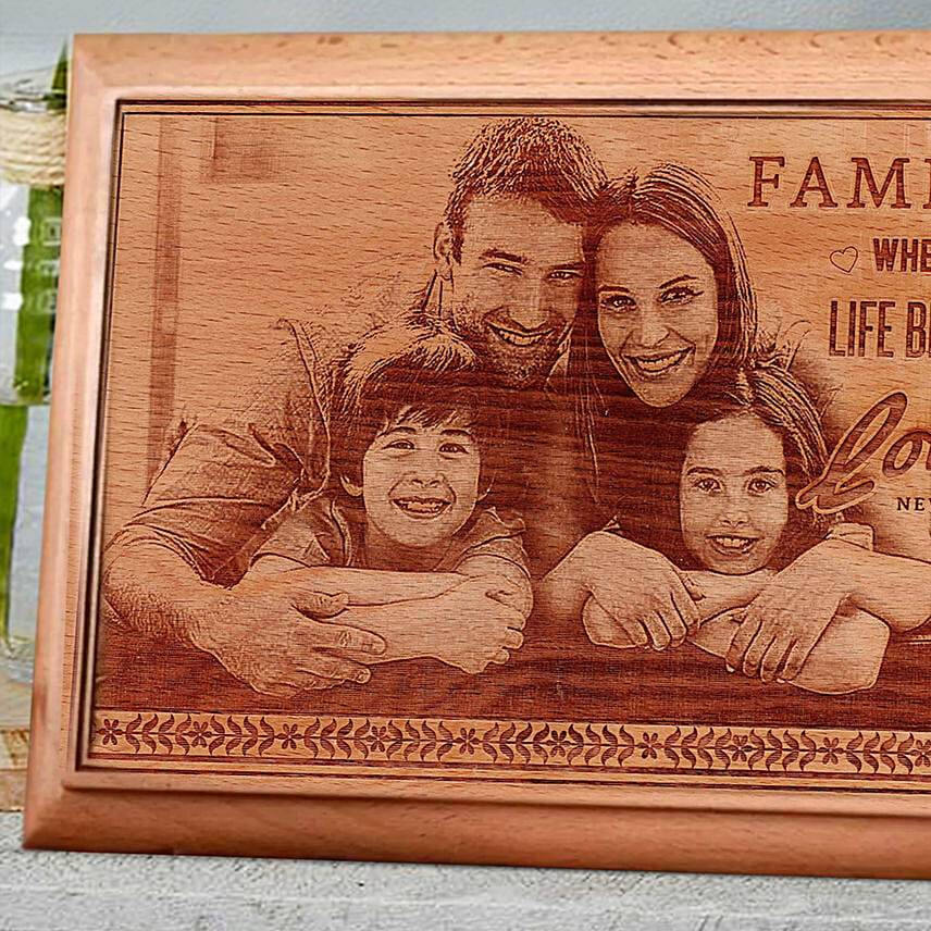 Engraved Wooden Photo Frame