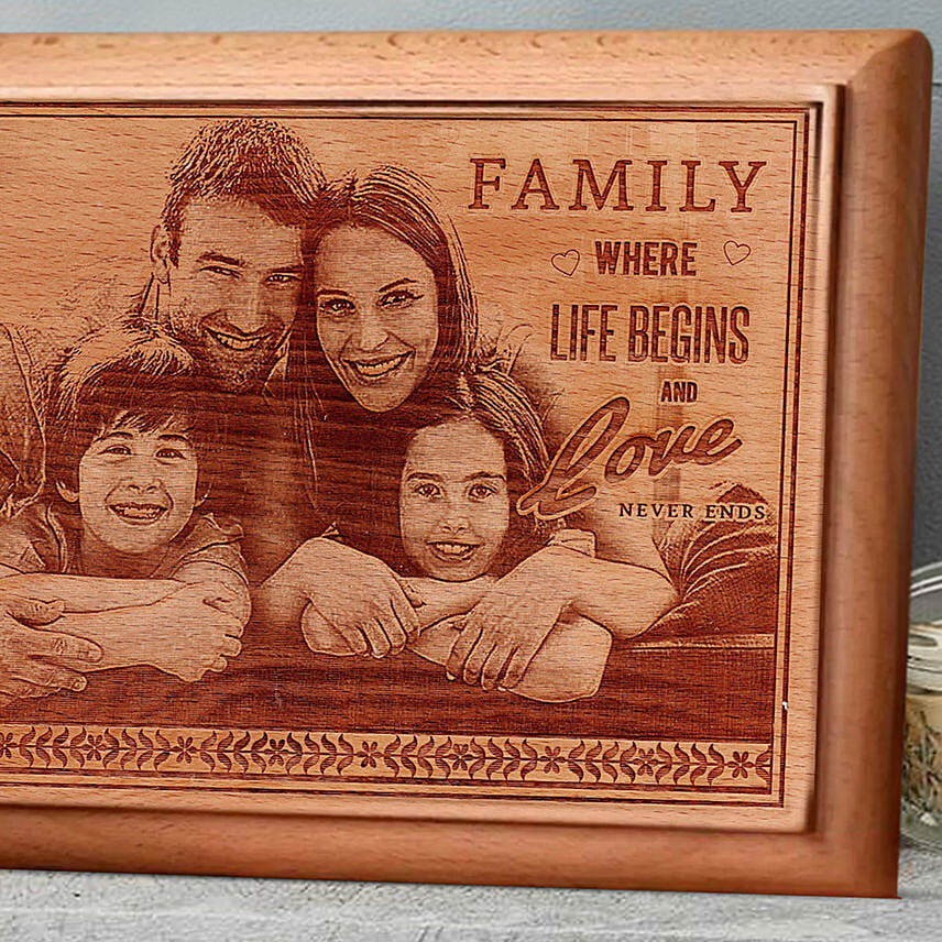 Engraved Wooden Photo Frame