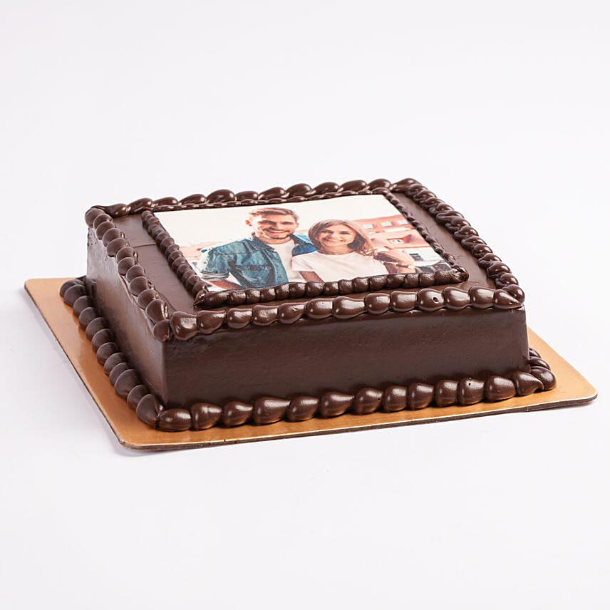 Enticing Love Photo Cake- Truffle Half Kg