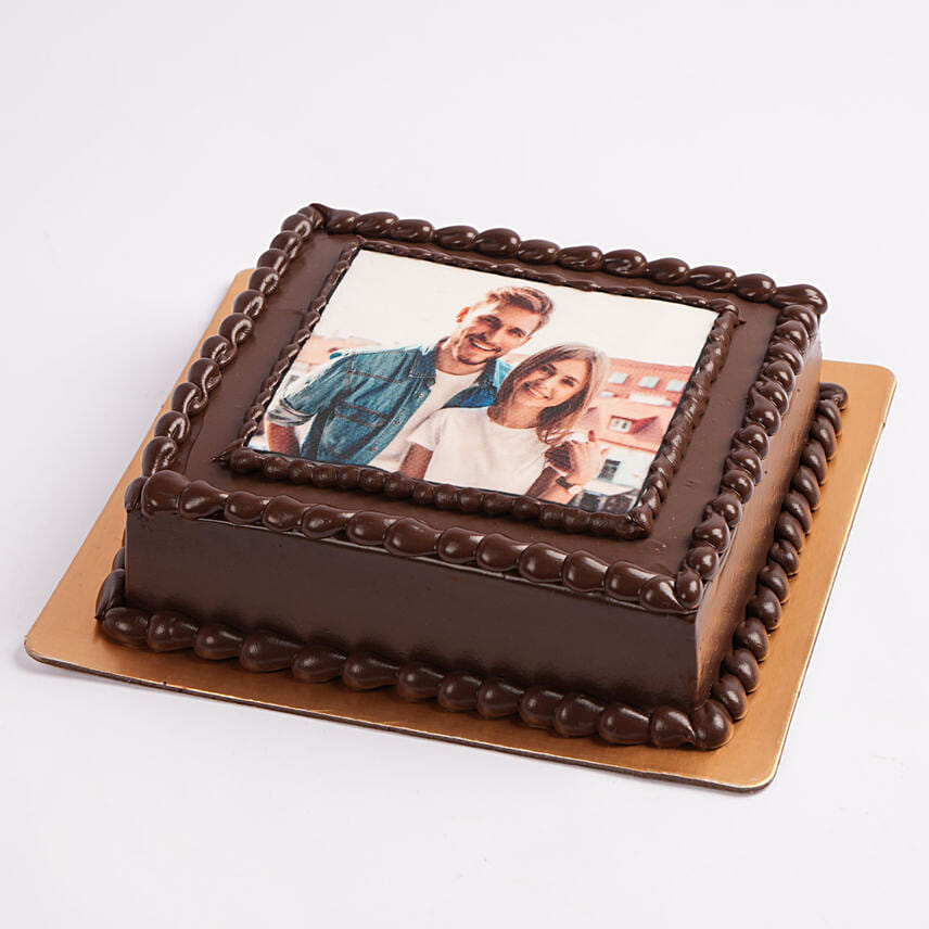 Enticing Love Photo Cake- Truffle Half Kg