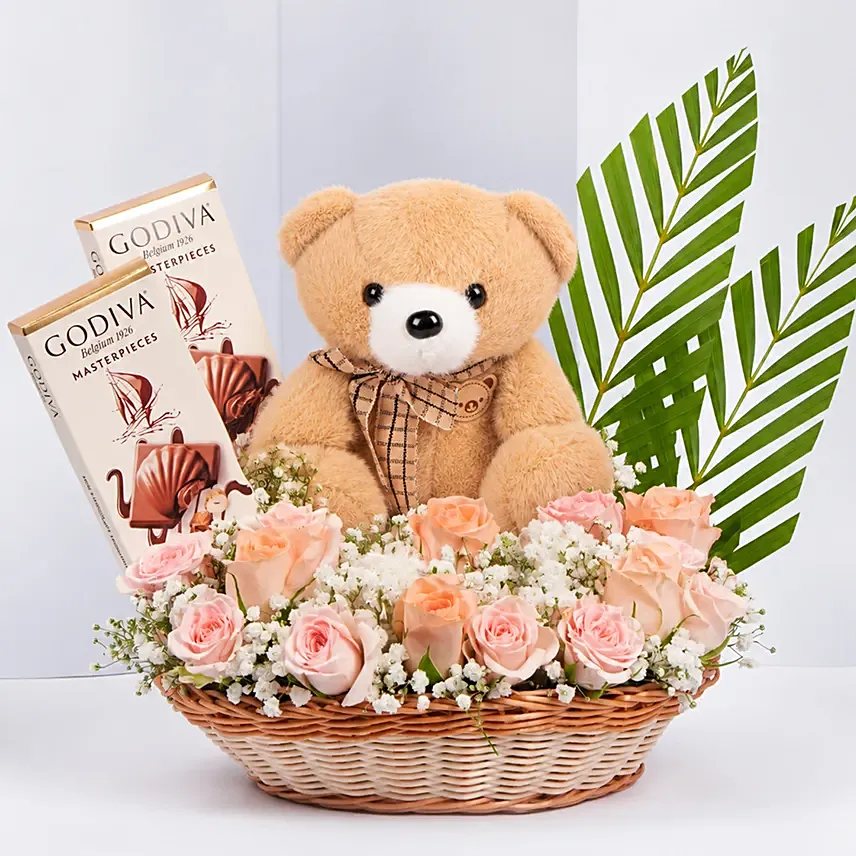 Exquisite Surprise Arrangement with Godiva Chocolates
