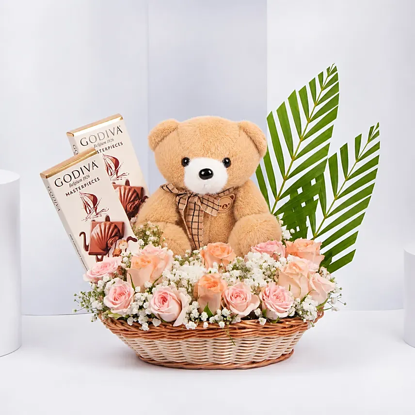 Exquisite Surprise Arrangement with Godiva Chocolates