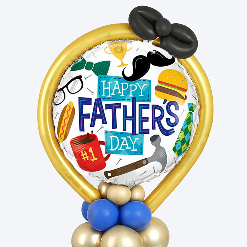 Fathers Day Balloons Pillar