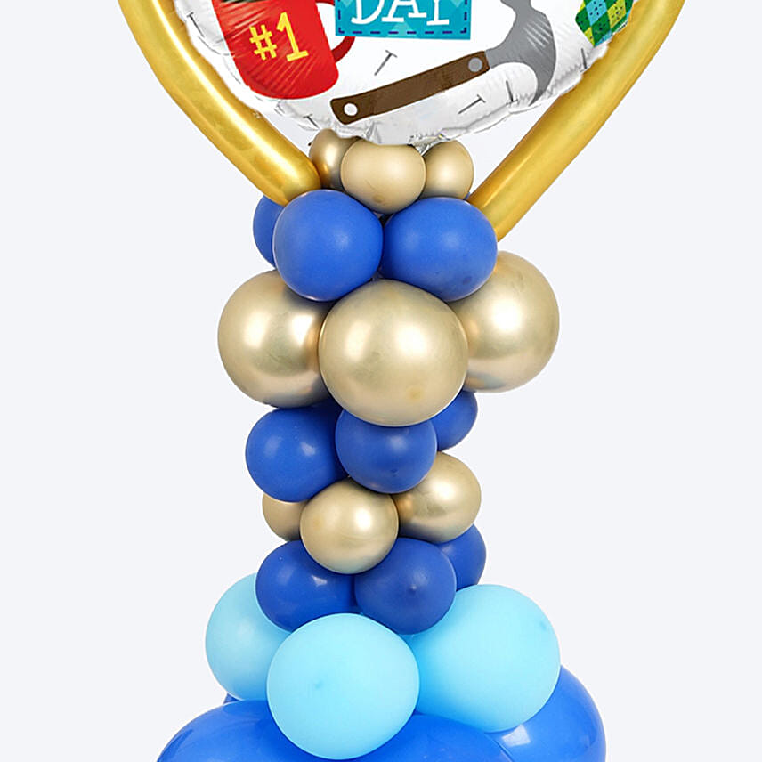 Fathers Day Balloons Pillar