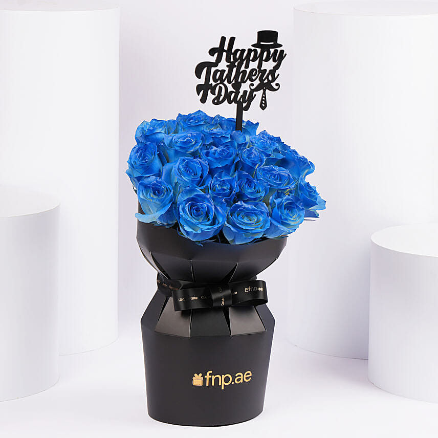 Fathers Day Blue Luxe Roses