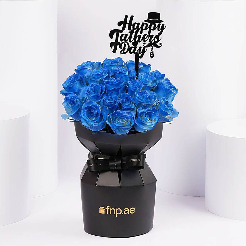 Fathers Day Blue Luxe Roses