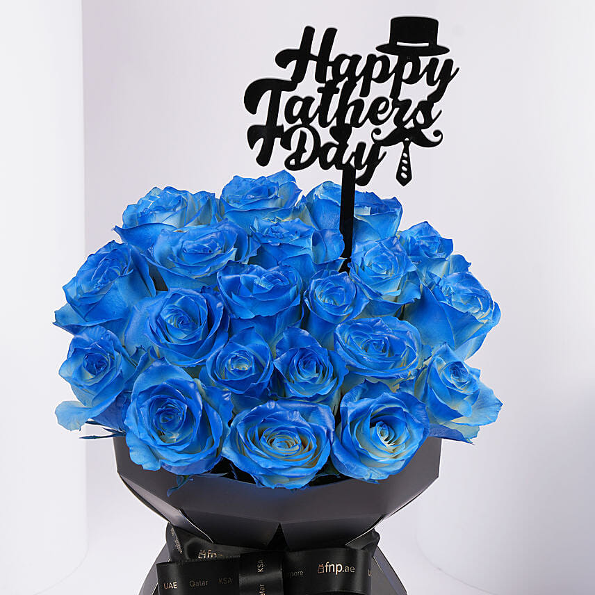Fathers Day Blue Luxe Roses