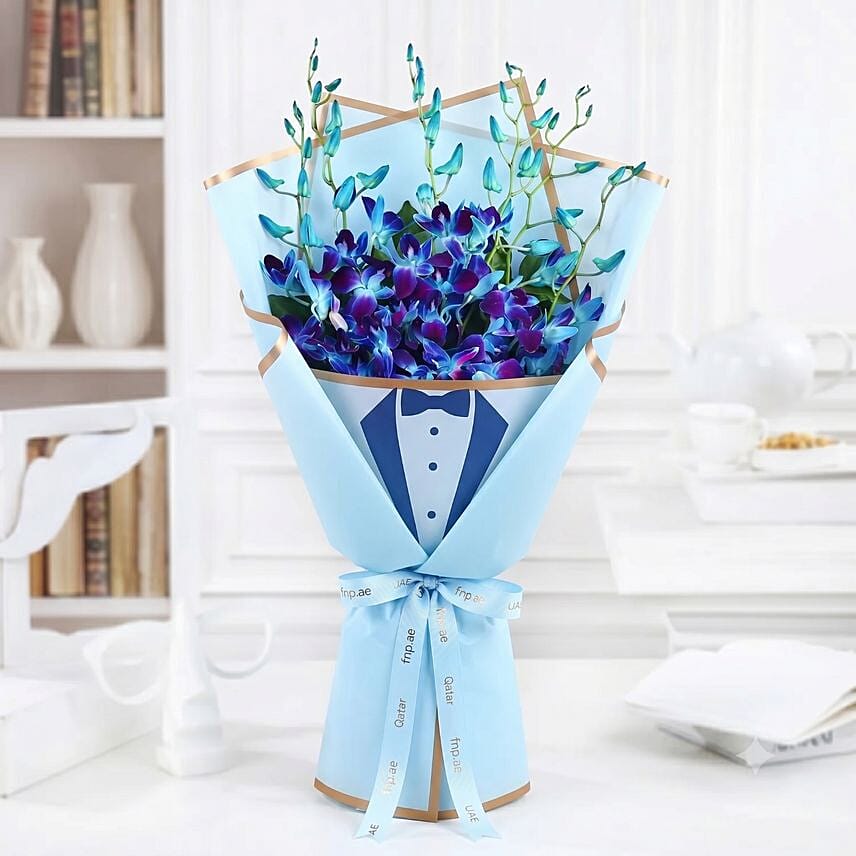 Fathers Day Blue Orchid Tribute