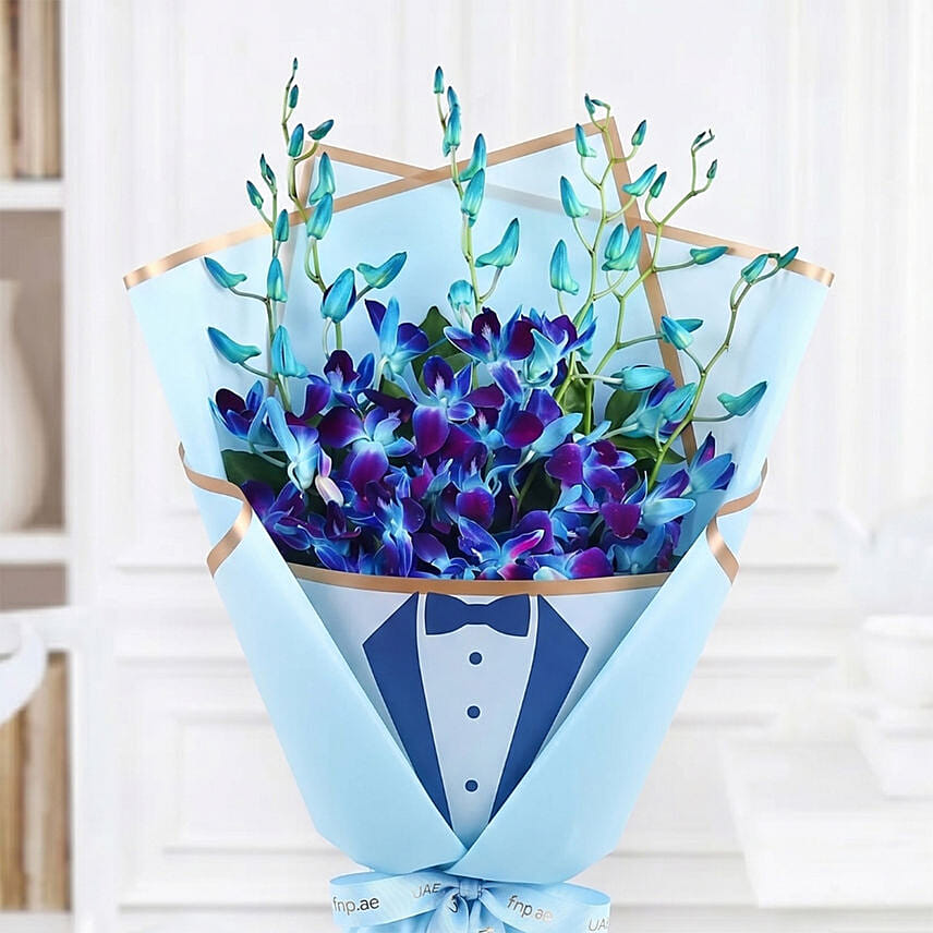 Fathers Day Blue Orchid Tribute