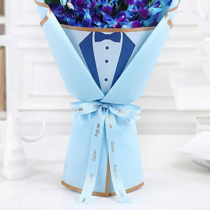Fathers Day Blue Orchid Tribute