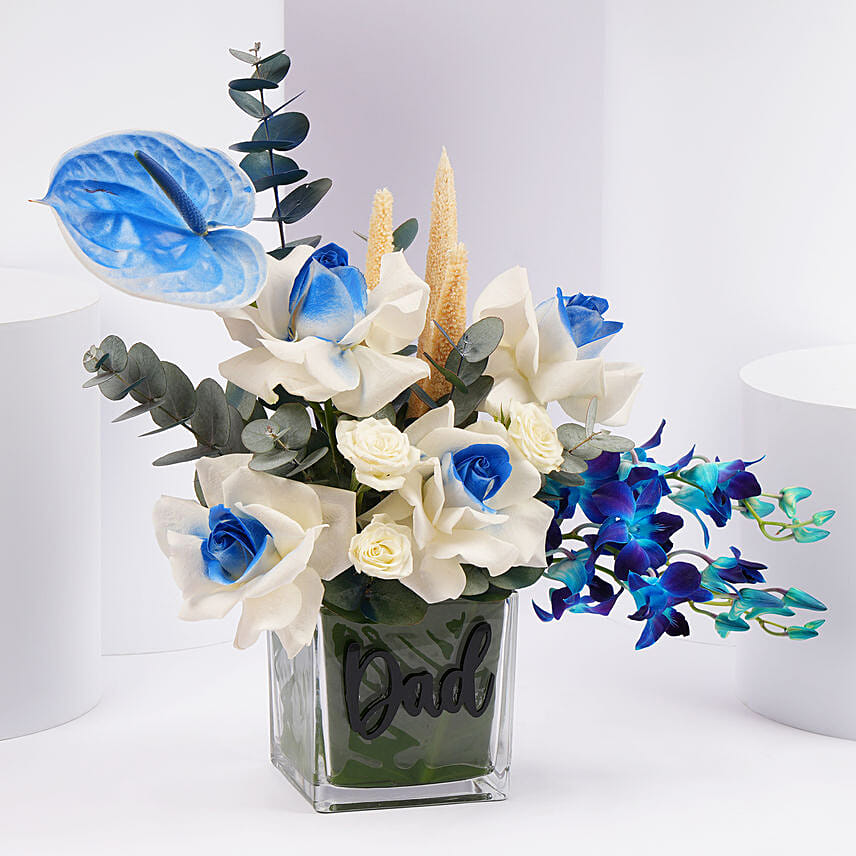 Fathers Day Floral Charm Vase