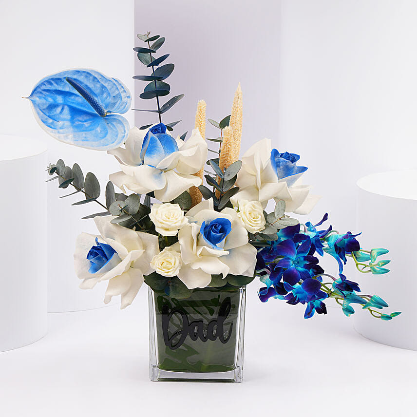 Fathers Day Floral Charm Vase