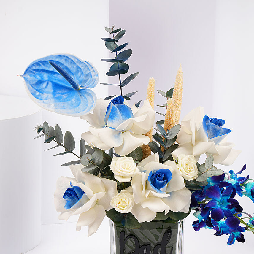 Fathers Day Floral Charm Vase
