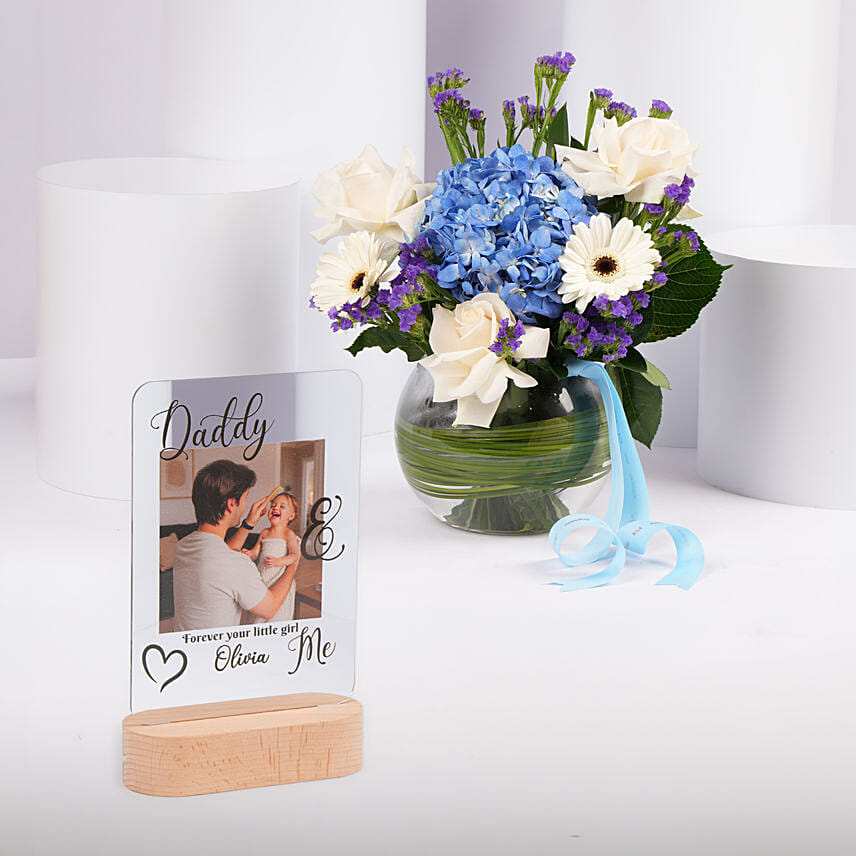 Fathers Day Flowers And LED Lamp