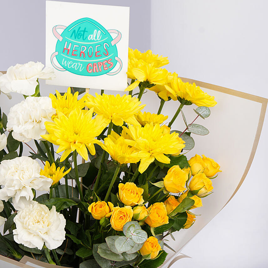 Flowers Bouquet For Saying Thanks to Nurse
