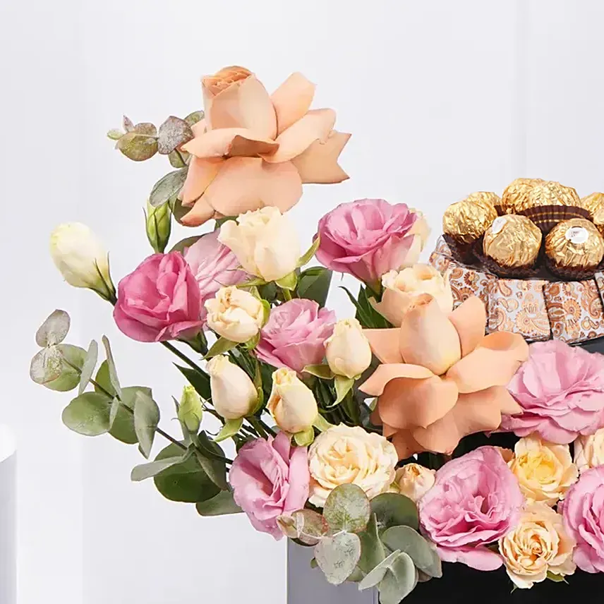 Flowers Warmth With Chocolates