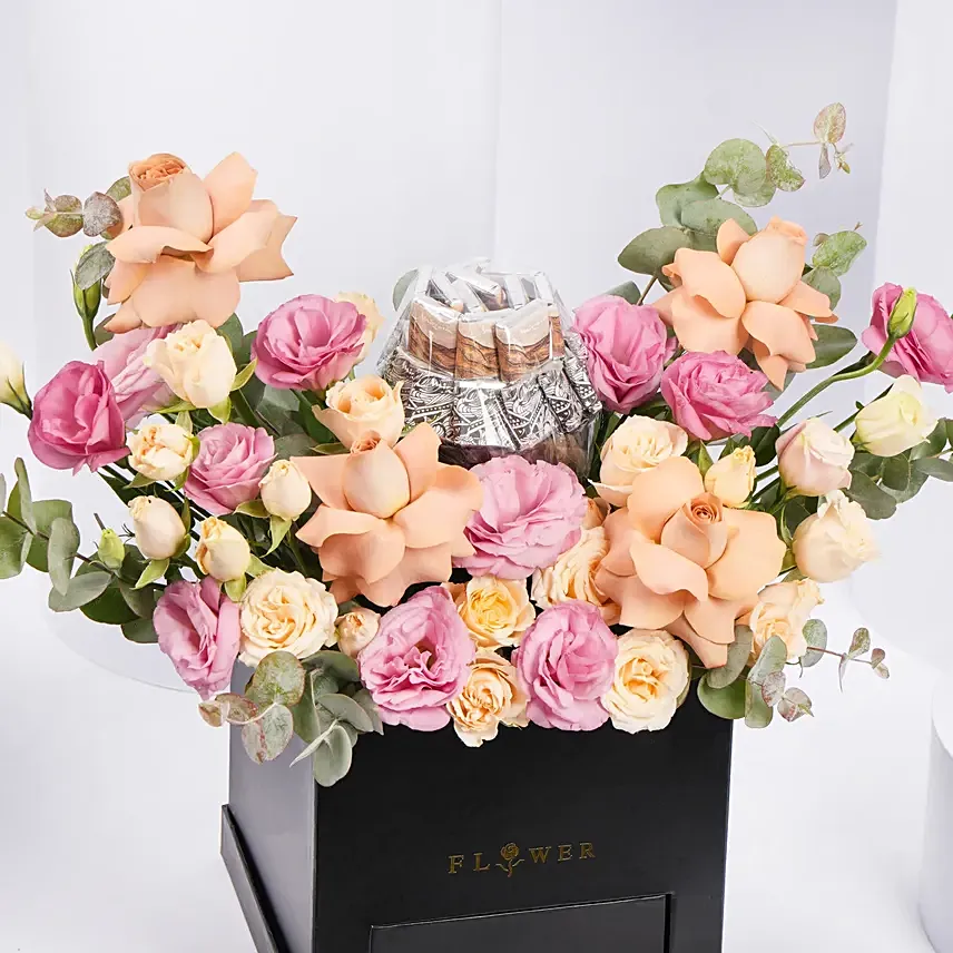 Flowers Warmth With Chocolates