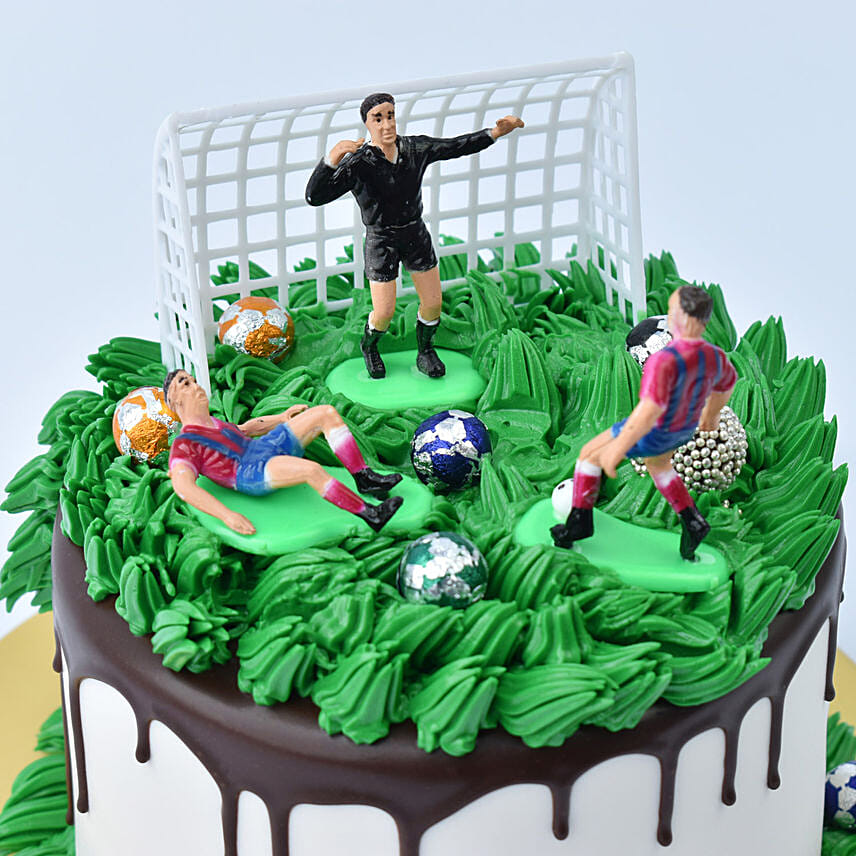 Football Madness Designer Red Velvet Cake