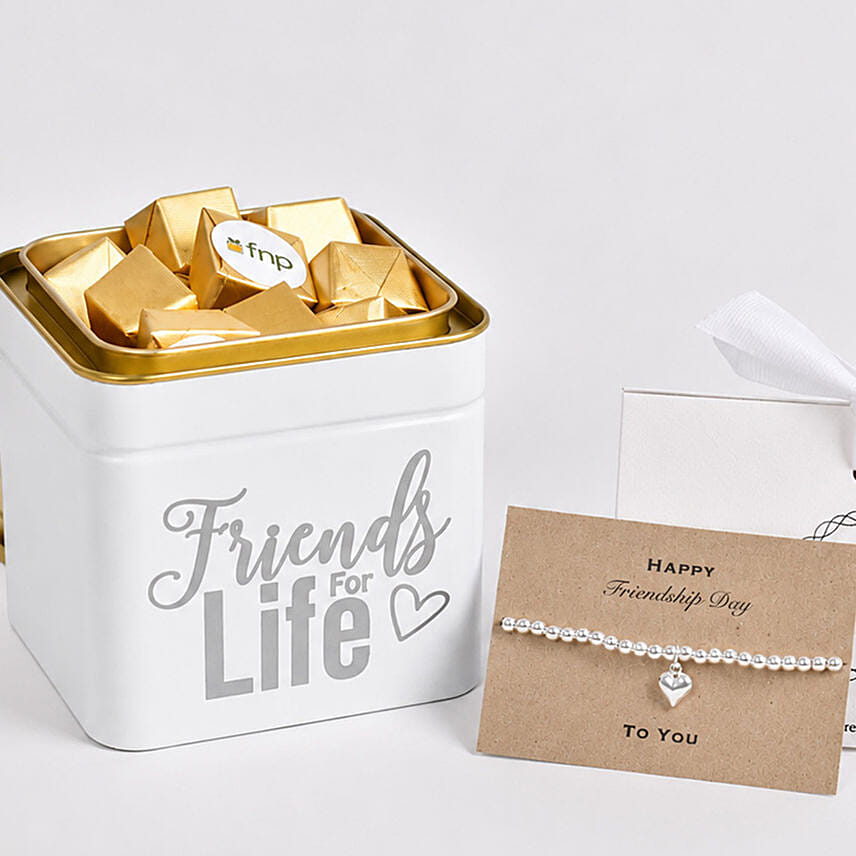 Forever Friends Bracelet And Chocolate Combo